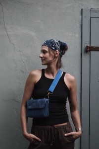 Crossbody - Sztruks Royal Blue