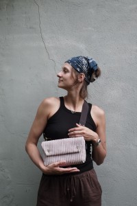 Crossbody - Sztruks Dusty Pink