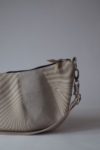 Croissant bag - Jeans Beige with Stripes