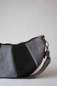 Croissant bag - Jeans Black&Grey