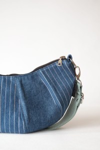 Croissant bag - Jeans Color Stripe Denim